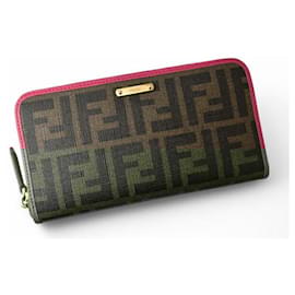Fendi-Fendi PVC Leather Long Wallet 8M0299-Pink