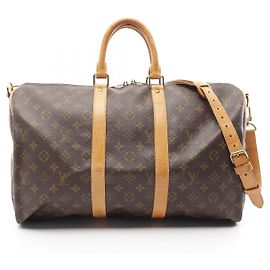 Bolsa Boston Monogram Keepall Bandoulière 45 M41418 da Louis Vuitton Marrom