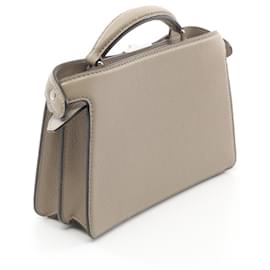 Fendi-Fendi Peekaboo ISeeU XCross Leather Handbag 7VA582-Beige