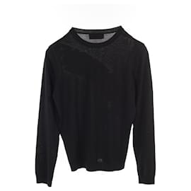 Fendi-Fendi Zucca Wool Knit Top Black/Brown-Black