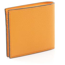 Fendi-Fendi Leather Bifold Wallet Orange-Orange