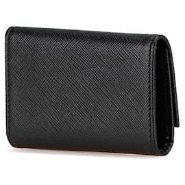 Prada-Prada Saffiano Leather Logo Key Case 1PG004-Black