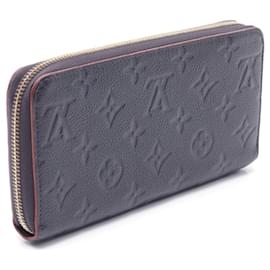 Louis Vuitton-Louis Vuitton Monogram Empreinte Leather Zippy Wallet M62121-Blue