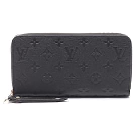 Louis Vuitton-Louis Vuitton Monogram Empreinte Leather Zippy Wallet M61864-Black