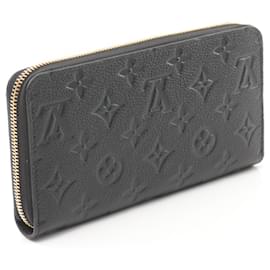 Louis Vuitton-Louis Vuitton Monogram Empreinte Leather Zippy Wallet M61864-Black