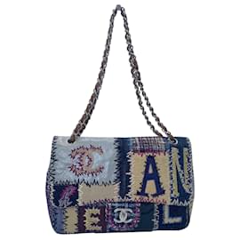 Chanel-Chanel Multicolor Patchwork Jumbo Classic Single Turn-Lock Flap Bag-Multiple colors