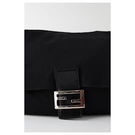Fendi-Sac porté épaule Mamma Baguette en laine-Noir