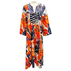 La Prestic Ouiston Robe Marly en coton imprimé multicolore blanc de Prestic Ouiston Multicolore