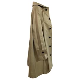Sacai- Sacai Dress Insert Trench Coat in Brown Cotton-Brown