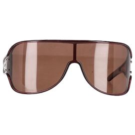Valentino Garavani Occhiali da sole Valentino Shield in acetato marrone Marrone Rosso