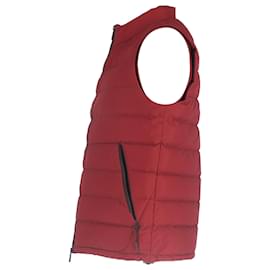 Ermenegildo Zegna-Ermenegildo Zegna Zipped Down Vest in Red Polyester-Red