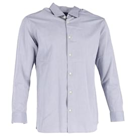 Ermenegildo Zegna- Ermenegildo Zegna Buttoned Long Sleeve Shirt in Blue Cotton-Blue,Light blue