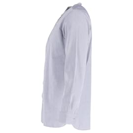 Ermenegildo Zegna- Ermenegildo Zegna Buttoned Long Sleeve Shirt in Blue Cotton-Blue,Light blue