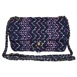 Chanel-Chanel Timeless Classic mini bag-Black,Pink,White,Purple,Dark blue,Gold hardware