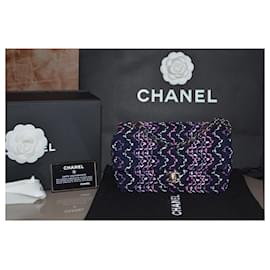 Chanel-Chanel Timeless Classic mini bag-Black,Pink,White,Purple,Dark blue,Gold hardware