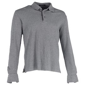 Camisa polo de manga larga Ermenegildo Zegna en algodón gris Gris