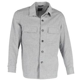 Ermenegildo Zegna  Buttoned Shirt Jacket with Pockets in Grey Wool Grey
