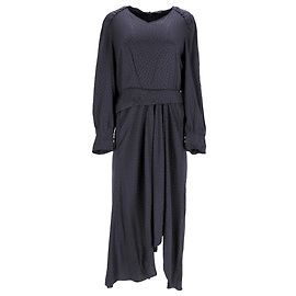 Abito midi stampato Romina in seta nera di Isabel Marant Nero