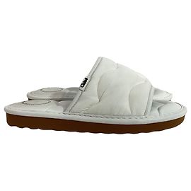 Chloé Maxie Slip-on Flat Sandals in White Nylon White