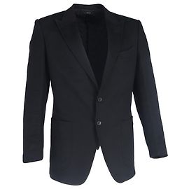 Tom Ford Single-Breasted Blazer with Pockets in Black Wool Black