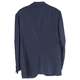 Ermenegildo Zegna- Ermenegildo Zegna Single-Breasted Blazer and Trousers Set in Navy Blue Wool-Blue,Navy blue