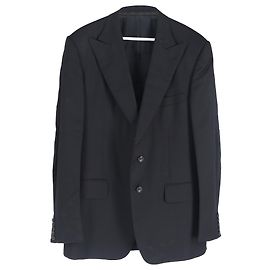 Blazer monopetto in lana nera con tasche di Gucci Nero