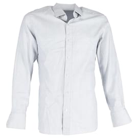 Tom Ford- Tom Ford Plaid Buttoned Long Sleeve Shirt in Blue Cotton-Blue,Light blue