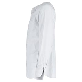 Tom Ford- Tom Ford Plaid Buttoned Long Sleeve Shirt in Blue Cotton-Blue,Light blue