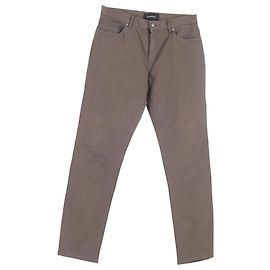 Jeans de perna reta em denim de algodão marrom Ermenegildo Zegna Marrom