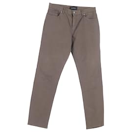 Ermenegildo Zegna- Ermenegildo Zegna Straight-Leg Jeans in Brown Cotton Denim-Brown