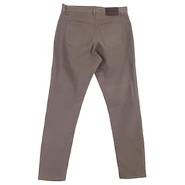 Ermenegildo Zegna- Ermenegildo Zegna Straight-Leg Jeans in Brown Cotton Denim-Brown