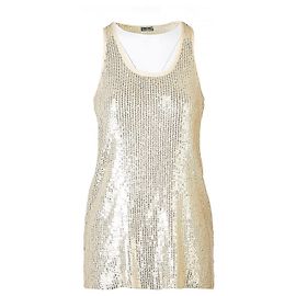 By Malene Birger Top da corsa con paillettes in oro e argento metallico M di Malene Birger Argento D'oro Metallico