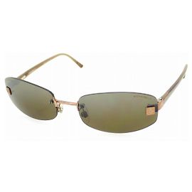 Chanel Dark Green Bronze Rimless Sunglasses 4057 Bronze Dark green