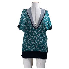 Top Kenzo in seta cashmere e cotone Multicolore