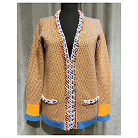 Chanel-Chain Accent Cashmere Jacket 38 FR-Yellow