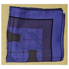 Hermès-Hermès square tatersale 90 overdyed-Multiple colors