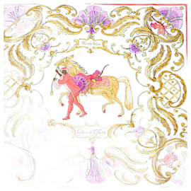 Hermès-Hermes Silk Scarf Cheval Turc 90cm-Blue