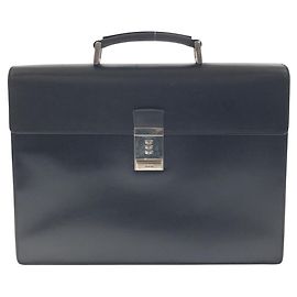 Prada Saffiano Leather Briefcase 410163 Black
