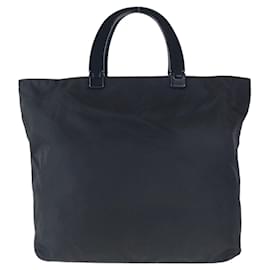 Prada-Prada Nylon Tessuto Triangle Logo Tote Bag-Black