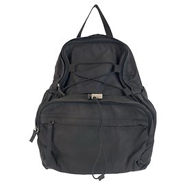 Prada Nylon Tessuto Logo Rucksack Schwarz