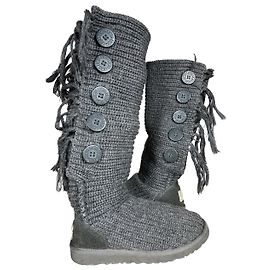 Botas Ugg 1878 femininas cinza lã Cinza