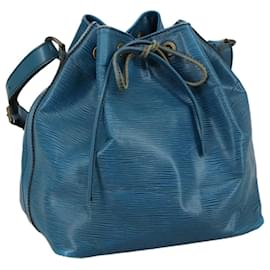 Louis Vuitton-LOUIS VUITTON Epi Petit Noe Shoulder Bag Blue M44105 LV Auth 104365-Blue
