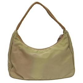 Prada-PRADA Accessory Pouch Nylon Beige Auth hk1900-Beige
