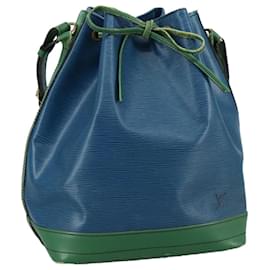 Louis Vuitton-LOUIS VUITTON Epi Noe Shoulder Bag Bicolor Green Blue M44044 LV Auth 104232-Blue,Green