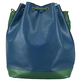 Louis Vuitton-LOUIS VUITTON Epi Noe Shoulder Bag Bicolor Green Blue M44044 LV Auth 104232-Blue,Green