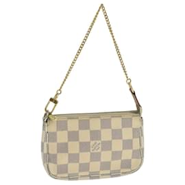 Louis Vuitton-LOUIS VUITTON Damier Azur Mini Pochette Accessoires Pouch N63005 LV Auth 104315-Other