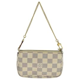 Louis Vuitton-LOUIS VUITTON Damier Azur Mini Pochette Accessoires Pouch N63005 LV Auth 104315-Other