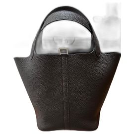 Hermès Picotin 22 clemence ébène HRW or Marron foncé