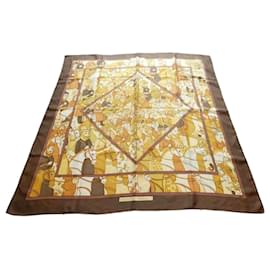 Hermès-vintage hermès square ali baba with its box-Brown,Light brown