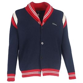 Cardigan Bottonato Alanui in Blu Navy Blu Blu chiaro